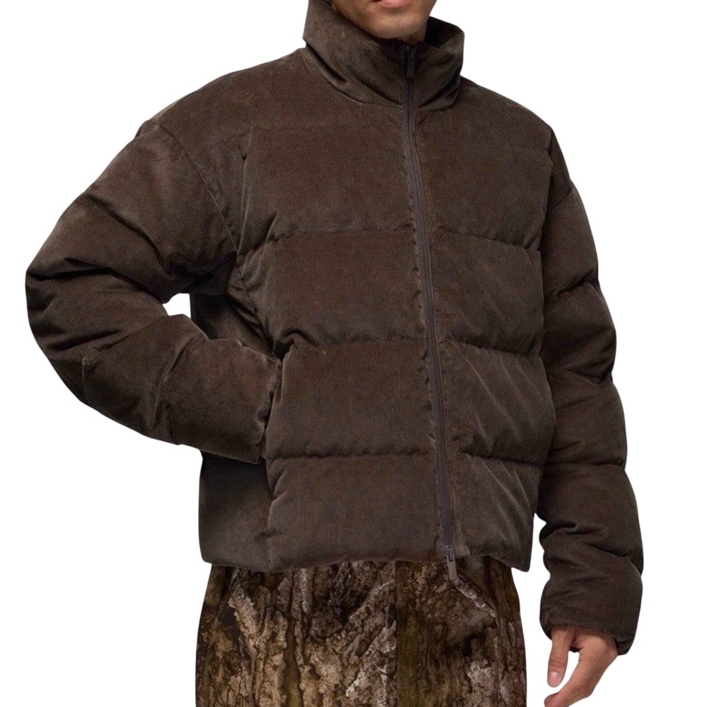 Nike Jordan Flight Down Puffer Mens XL Brown Excellence Corduroy HV0536-237